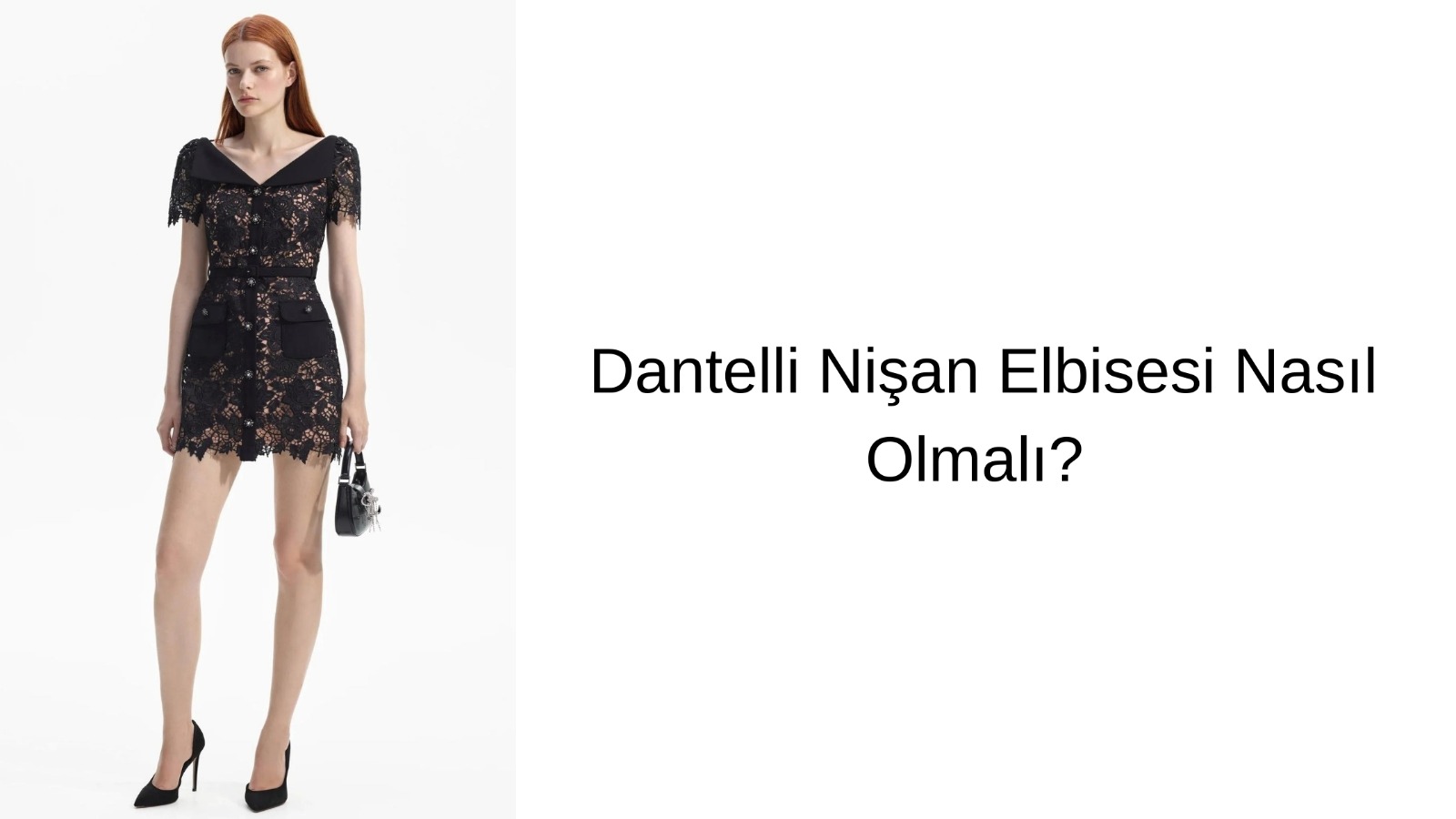 dantelli nişan elbise