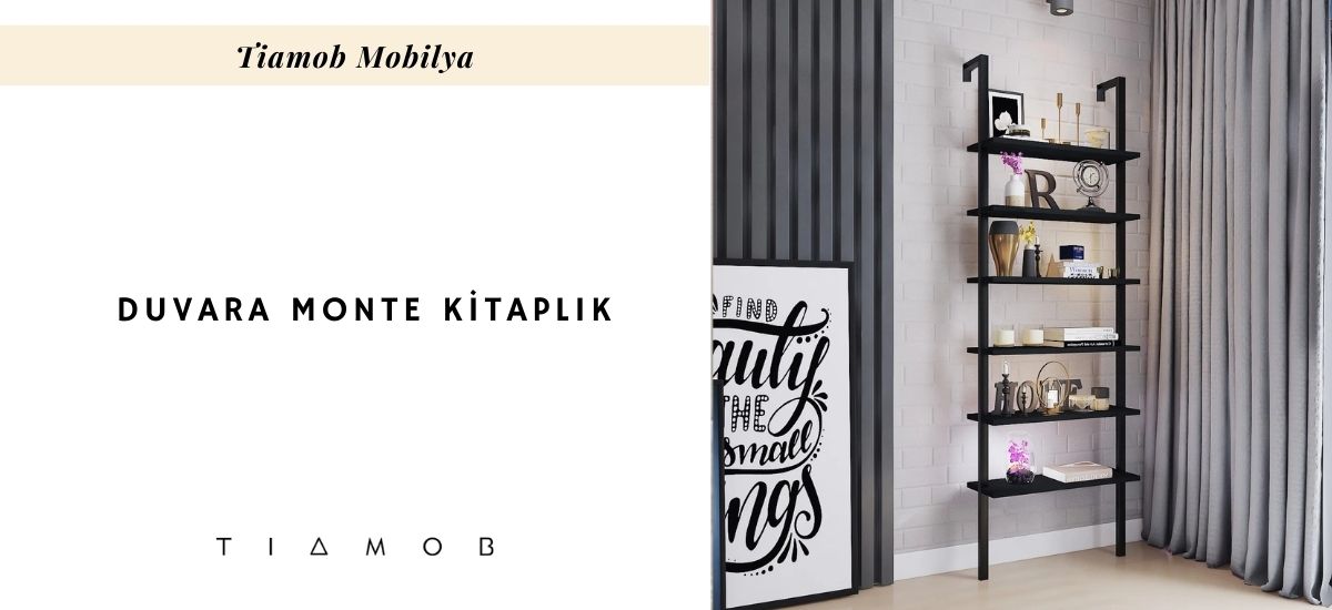 Duvara monte kitaplık