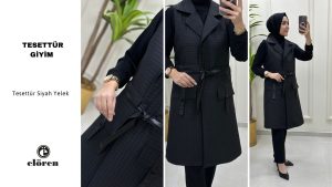 tesettür siyah yelek